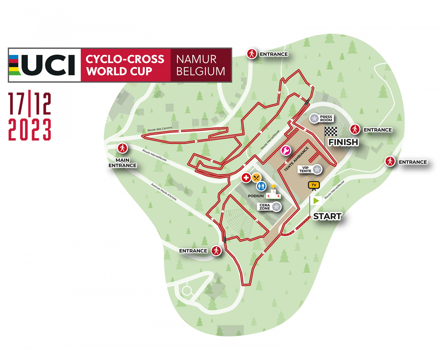 Infos pratiques UCI Cyclocross World Cup Namur
